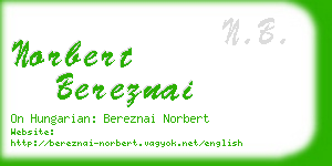 norbert bereznai business card